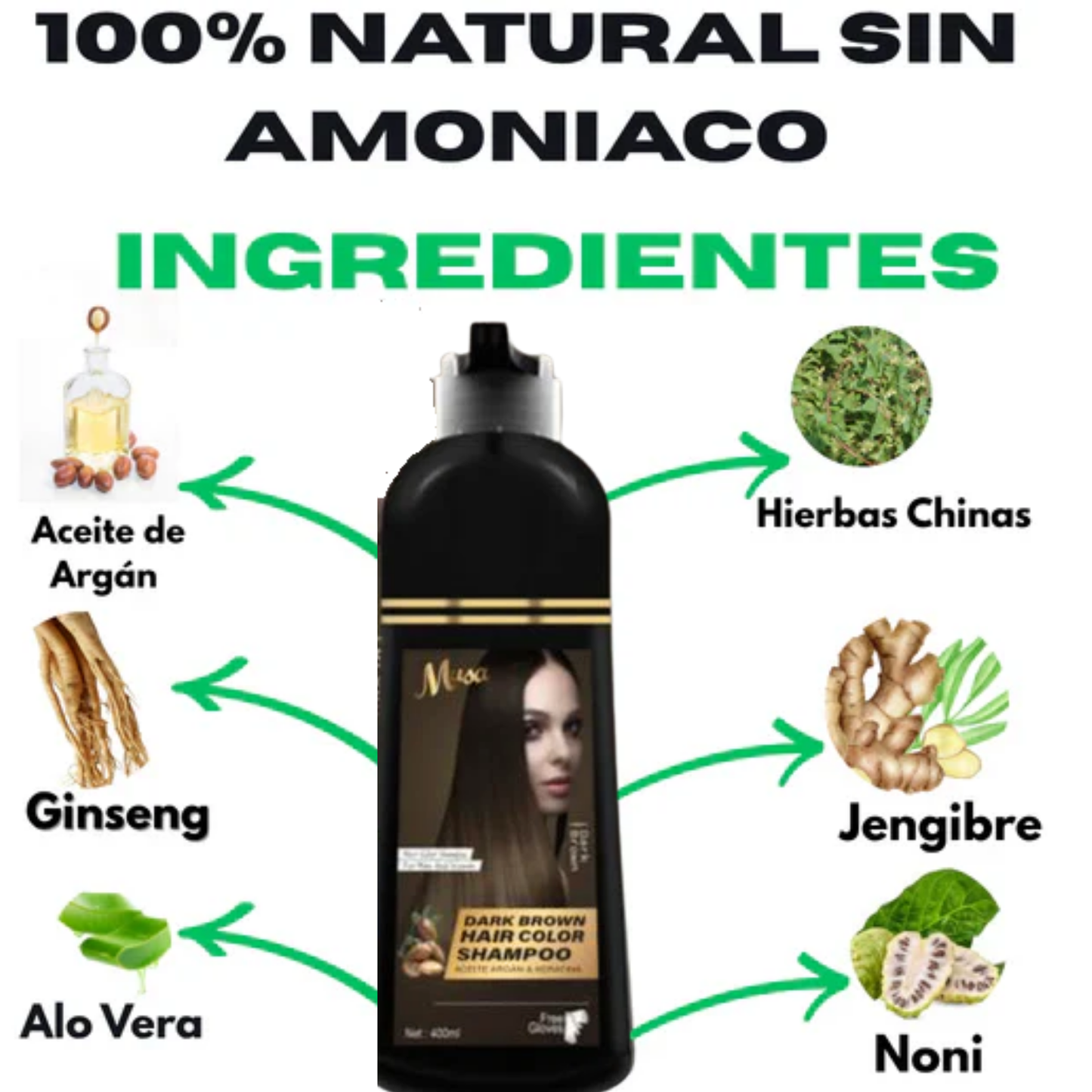 SHAMPOO CUBRE CANAS 100 % NATURAL